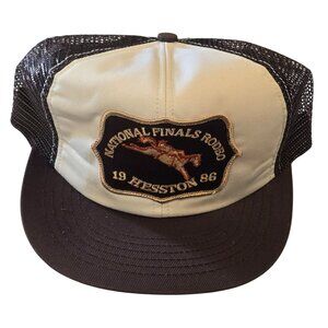 1986 NFR Hat National Finals Rodeo Mesh Snapback Cap Cowboy Trucker Bronc Rider